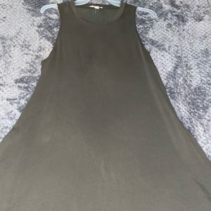 Olive green Haltertop skater dress WITH POCKETS
